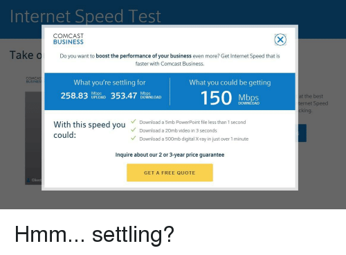comcast business speed test